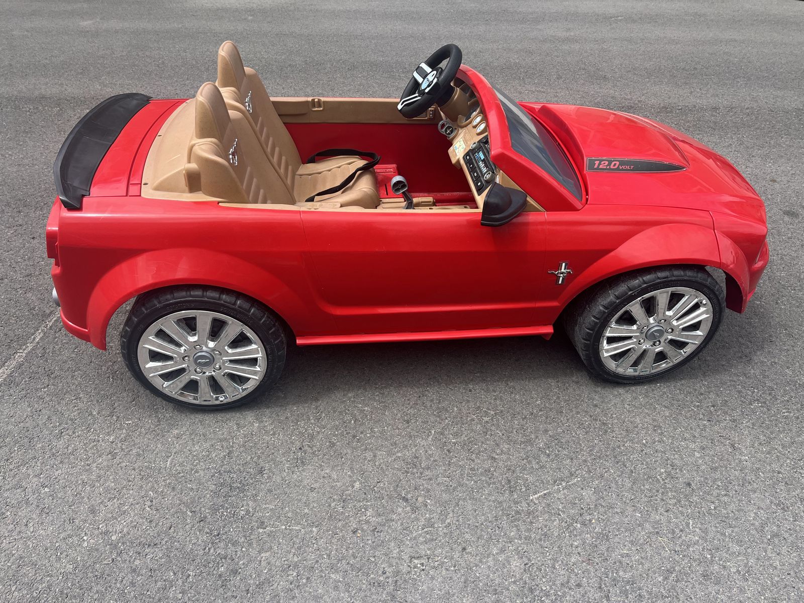 Power Wheels Ford Mustang 12V Ride-On Car - 2 Seater, w/OEM Charger - $145 Firm