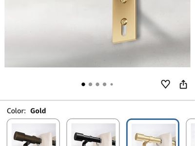New- IFELS Heavy Duty Gold Curtain Rod - Adjustable 30-150 inch, 1 inch Diameter - New