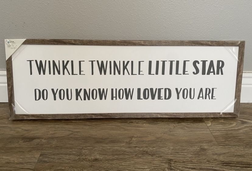 Twinkle Twinkle Little Star Wall Decor  Kids/Baby