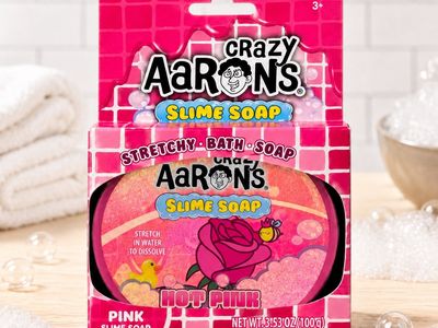 Crazy Aaron's Slime Soap Hot Pink Stretchy Bath Soap 3.53 oz New!!!!