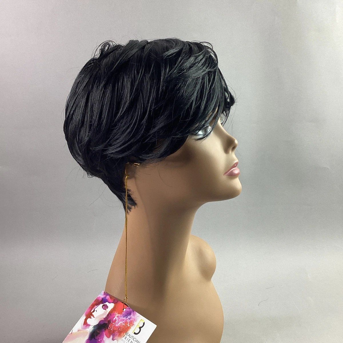 Halo Remi Quality Wig "Cutie" Color 1 - Curling Iron Safe up to 400°F
