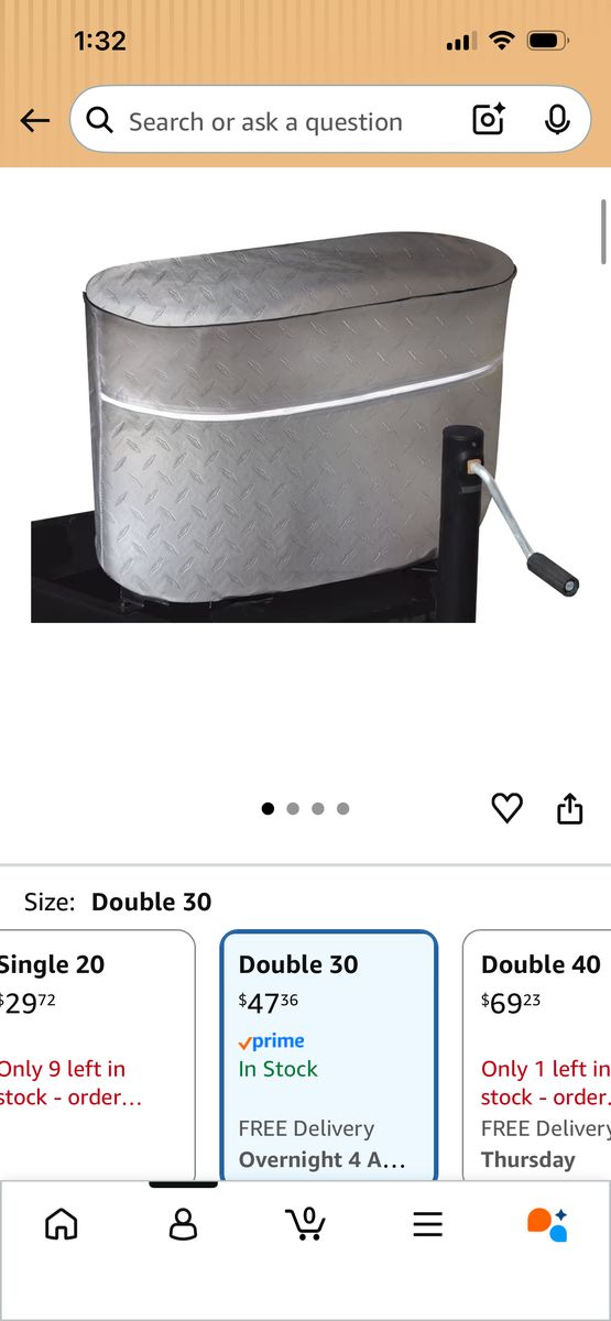 New Double 30 Propane Tank Soft Cover