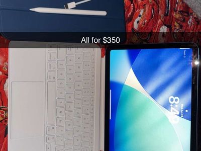 Apple iPad Air (A16) 128GB Blue Wi-Fi with Magic Keyboard, Apple Pencil 2, and Case