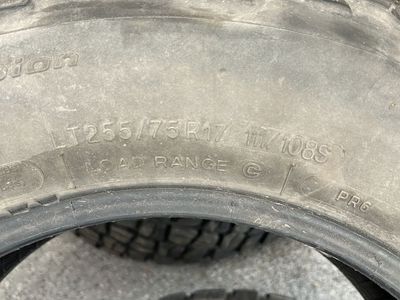 255/75r17 Tires