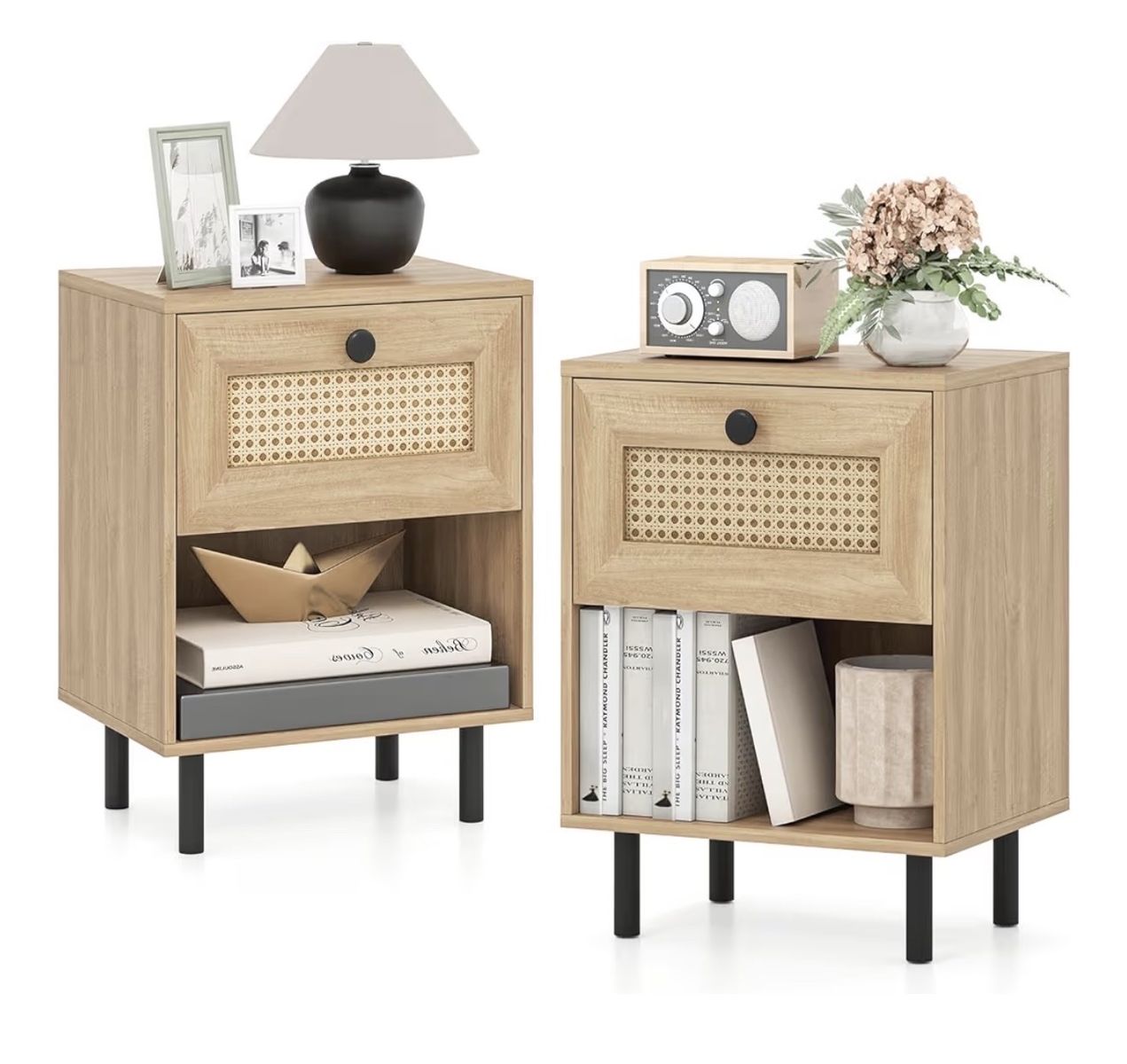 New Modern Nightstands / Side Tables — Set of 2