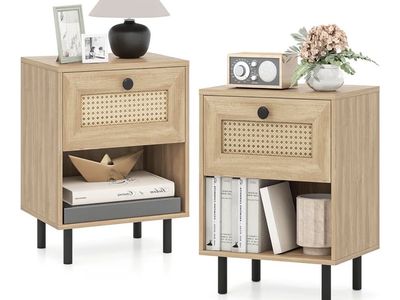New Modern Nightstands / Side Tables — Set of 2
