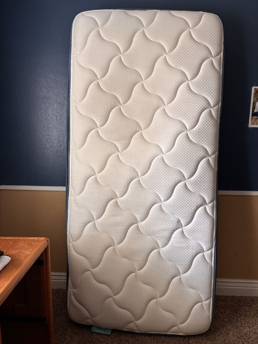 Twin XL mattress + sheets + board