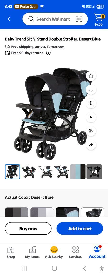 sit and stand baby stroller