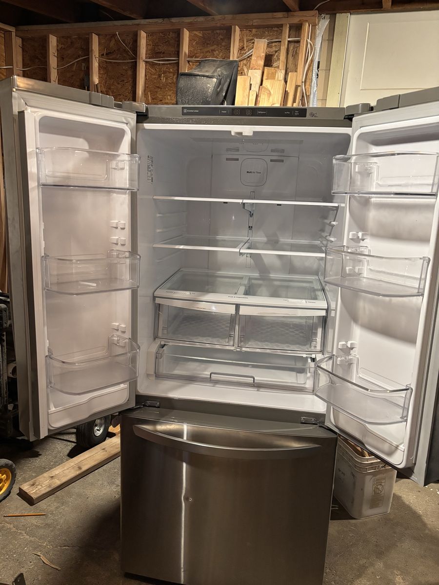 LG French Door Refrigerator Stainless Steel- Botto