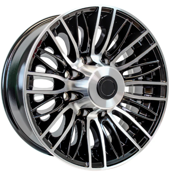 Used - (1) eCustomrim Aluminum Trailer Wheel 16x6 16" Evolution Black 8 Lug