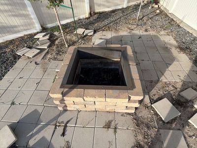 Free pavers and fire pit
