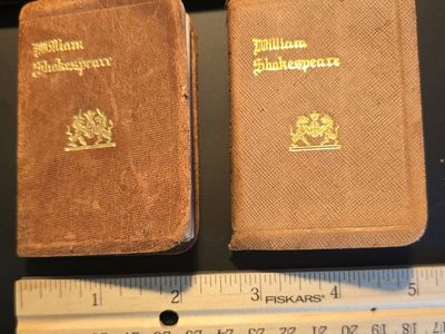 Vintage Minature Shakespeare Leather Bound Books