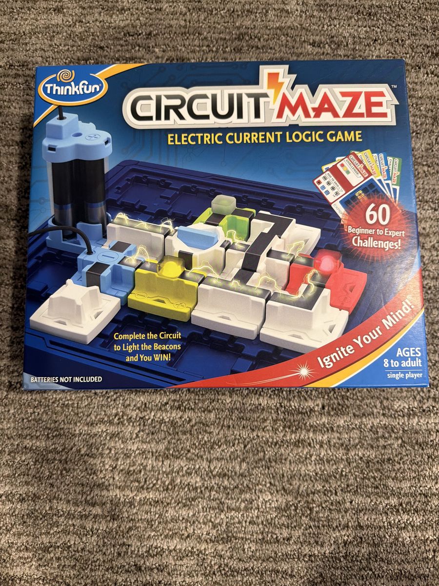 ThinkFun Circuit Maze Electric Current Logic Game - 60 Challenges, Ages 8-Adult