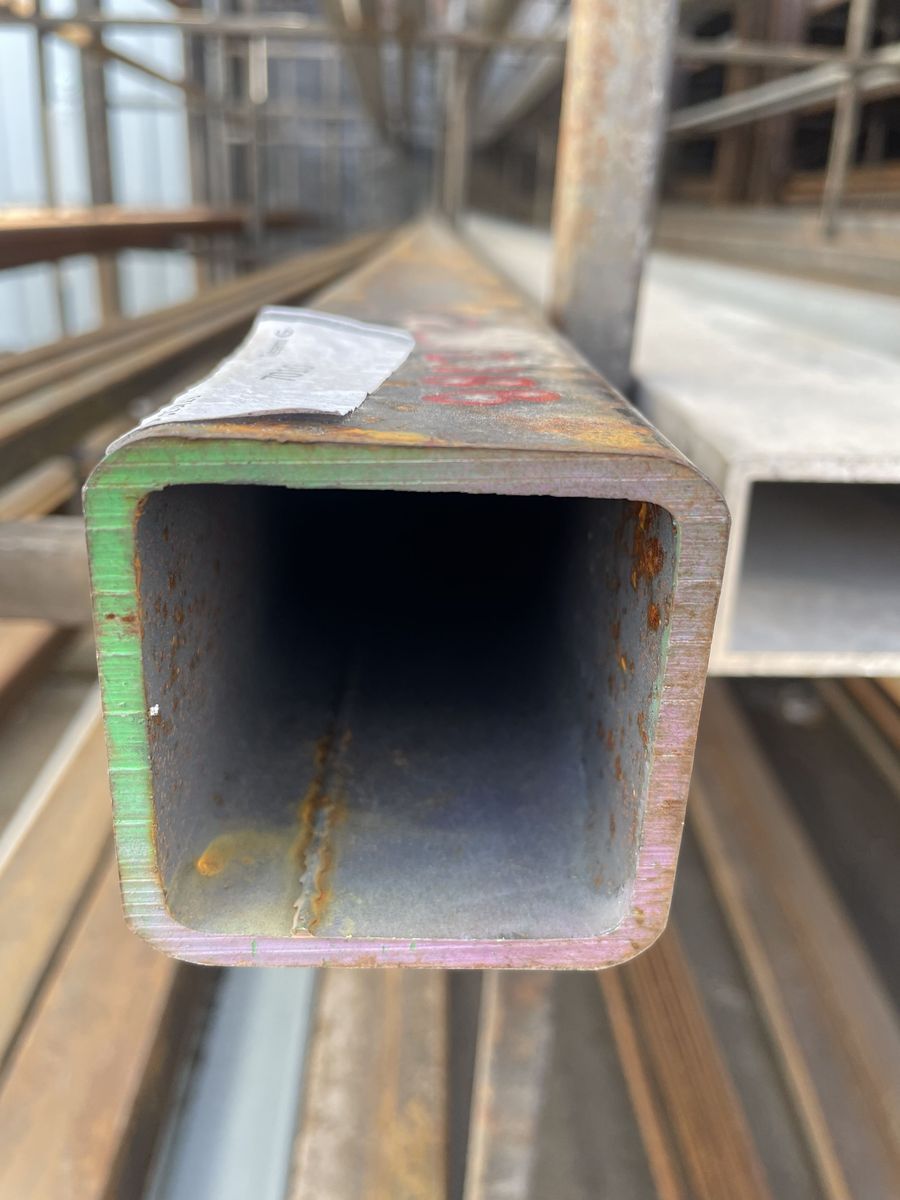 SPECIAL OFFER! Surplus Steel Square Tubing – 2-1/2" x 2-1/2" x .188 wall x 24' – $98.95 each