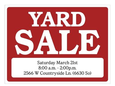 Yard sale- West Jordan