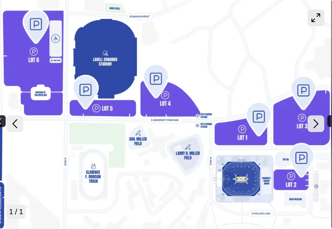 BYU vs Utah parking pass