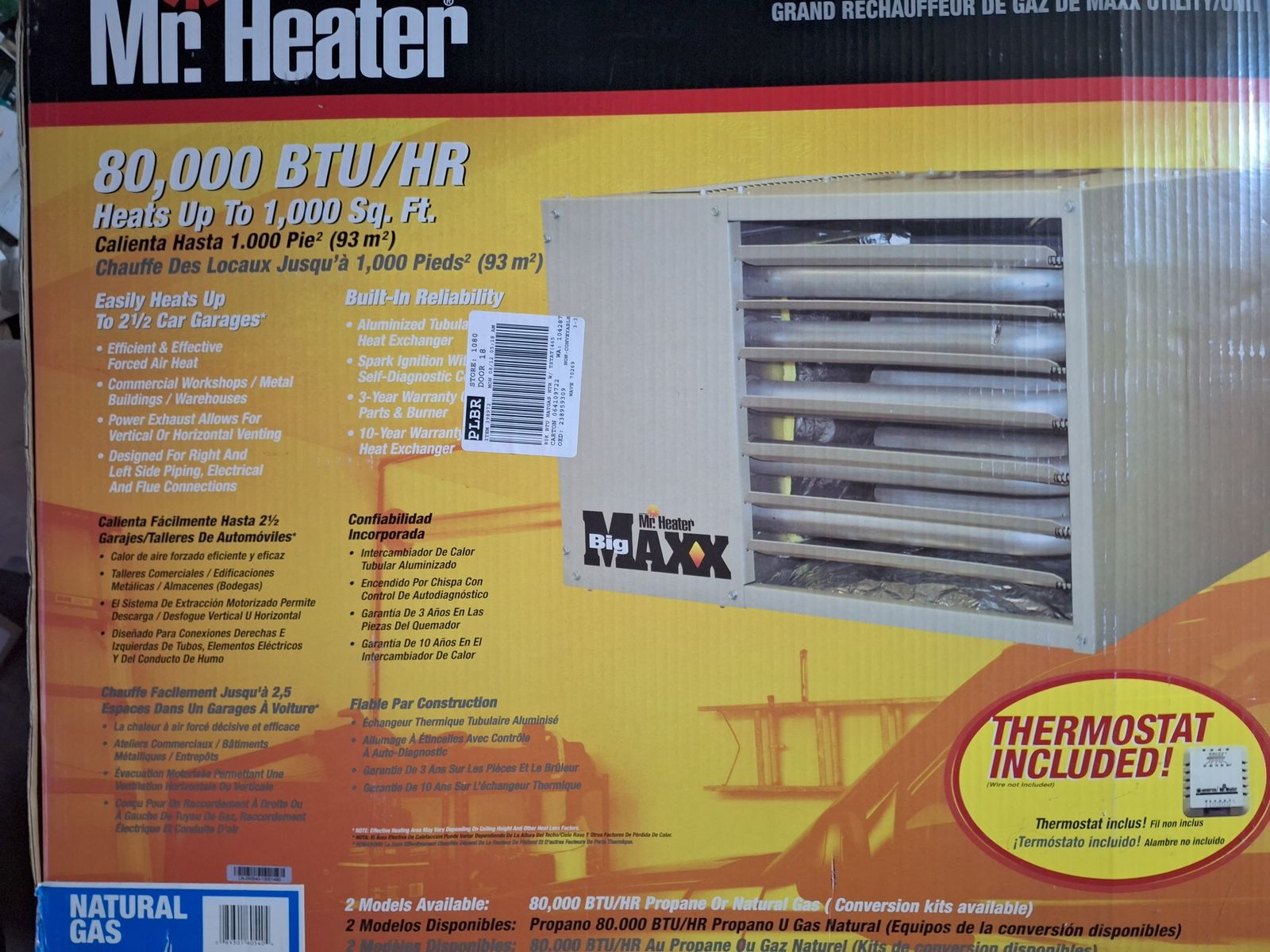 Garage Heater and Roof Mount kit both for Sale---boxes never opened and heater & roof kit were never used! (total cost $399)