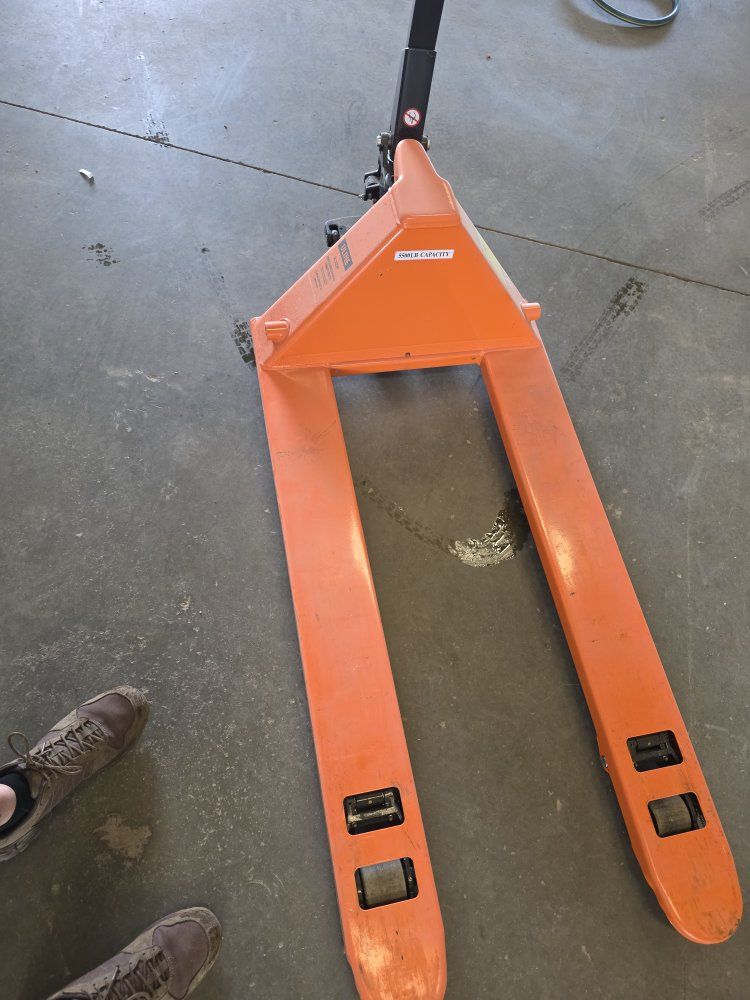 Uline H-3029 Multi-Directional Pallet Truck - 5500lb Capacity, Orange
