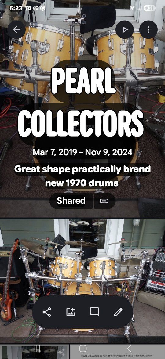 Pearl drums 4 piece collector set