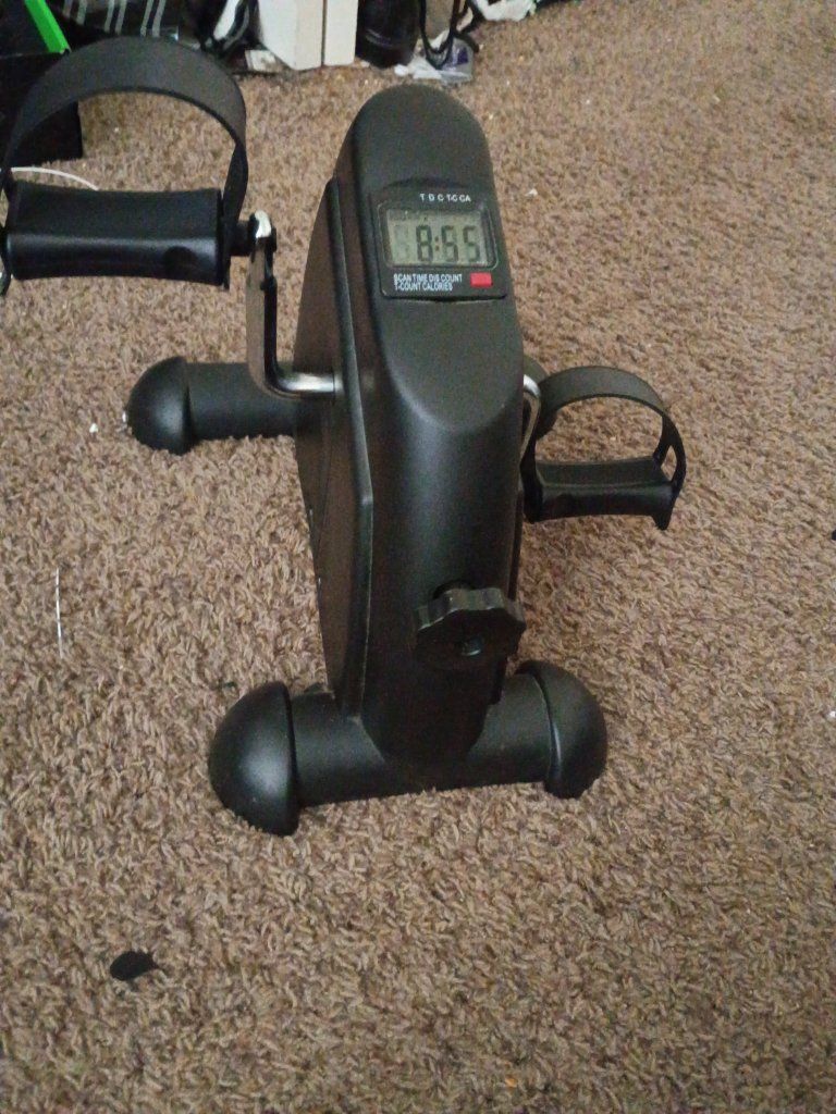 Compact Portable Pedal Exerciser with Digital Display - Black Mini Exercise Bike