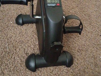 Compact Portable Pedal Exerciser with Digital Display - Black Mini Exercise Bike