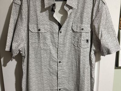 Lions Crest by English Laundry Men's Short Sleeve Button-Down Shirt Size 3X