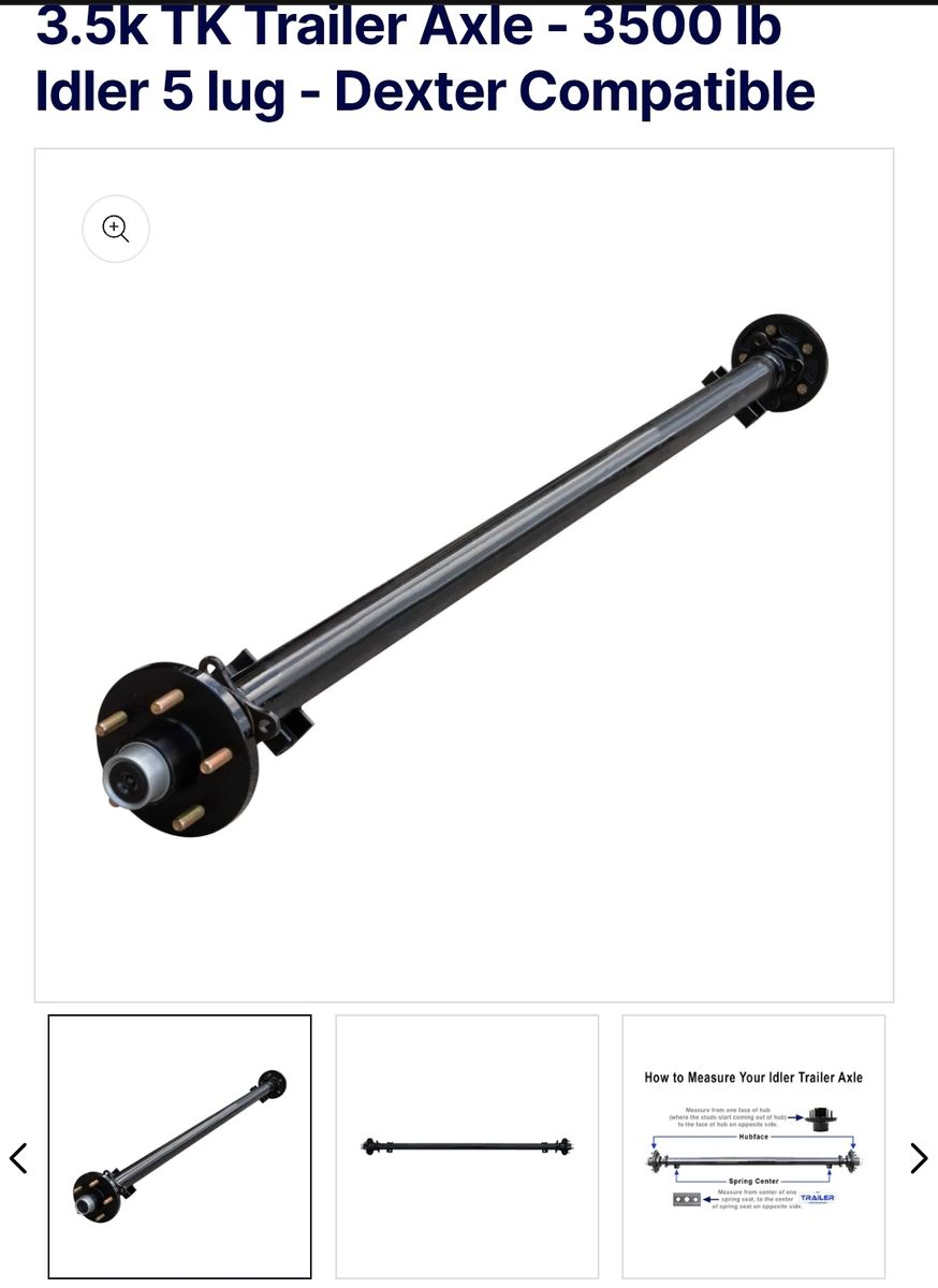 New in box 3500lb trailer axle