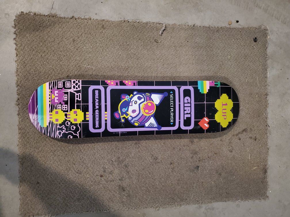 Girl Skateboards Breana Geering Sanrio Kuromi 8-Bit Skateboard Deck