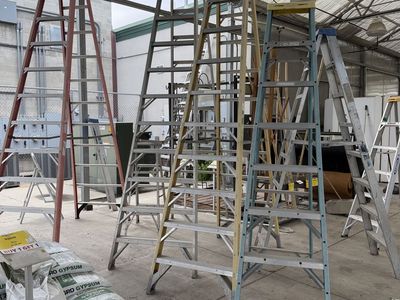 Assorted Stepladders - Werner, Aluminum & Fiberglass - Various Heights