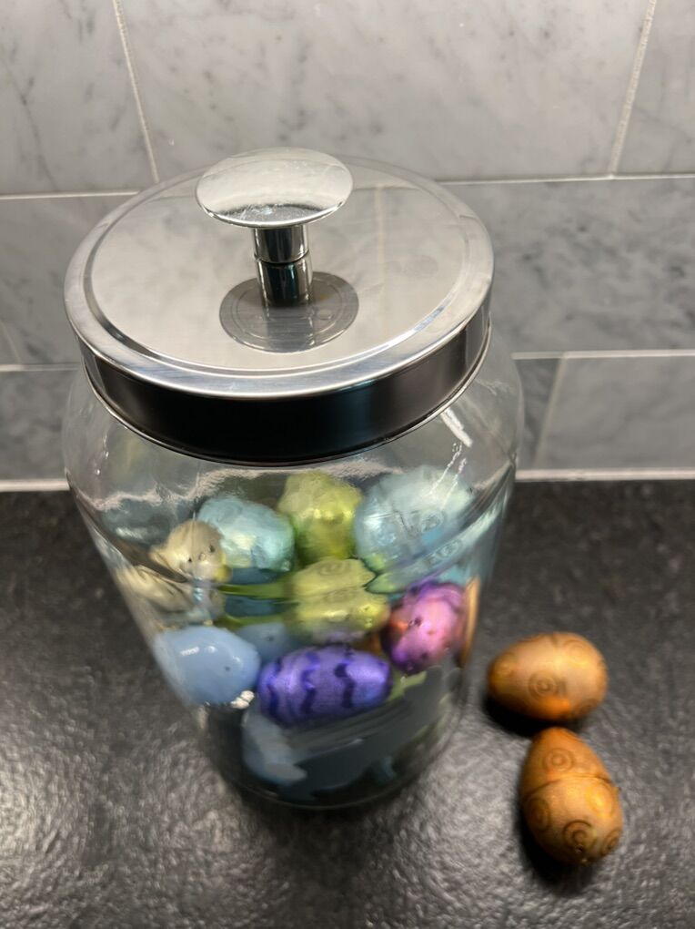 Glass Jar with Lid-Hippity Hop Bunny Design