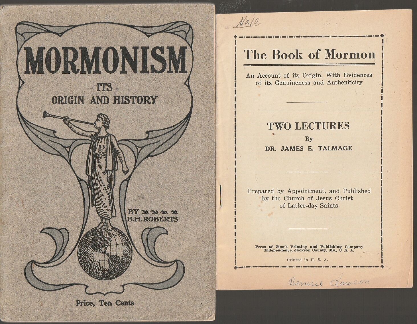 The Book Of Mormon; Two Lectures