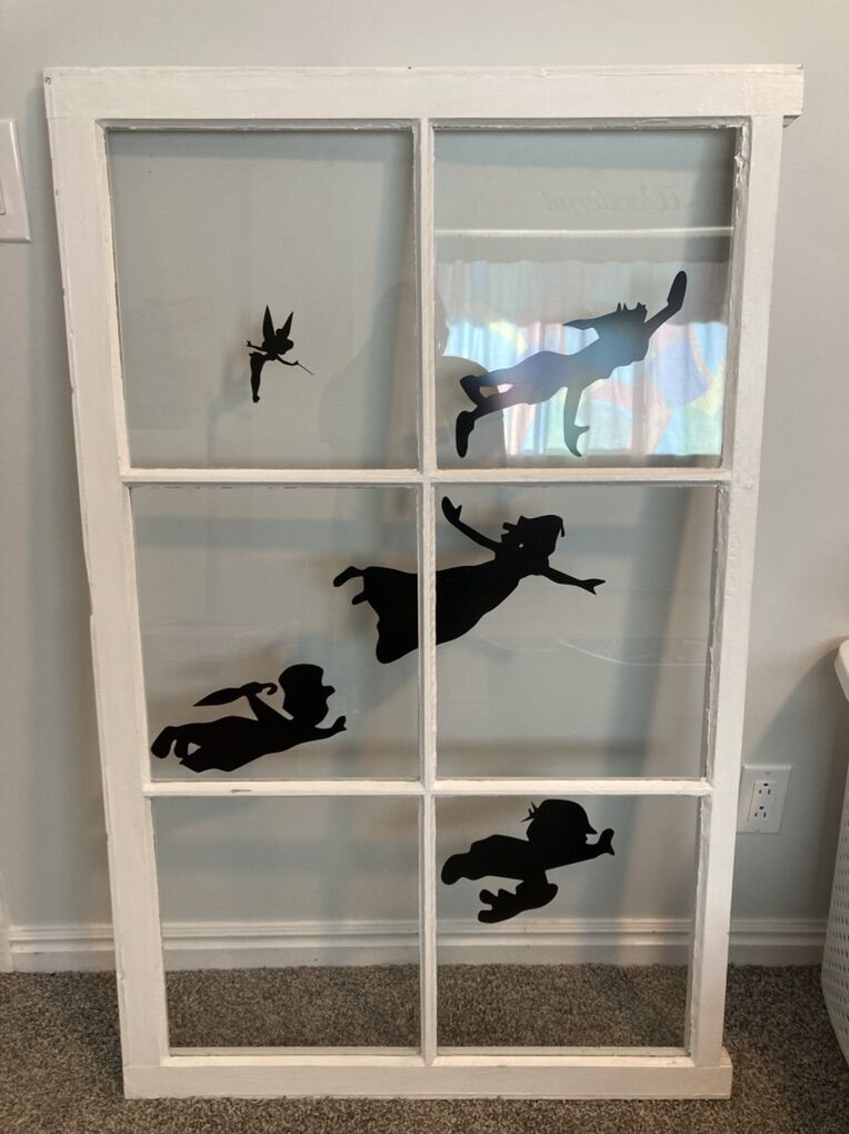 Old Fashion Window With Peter Pan Decals