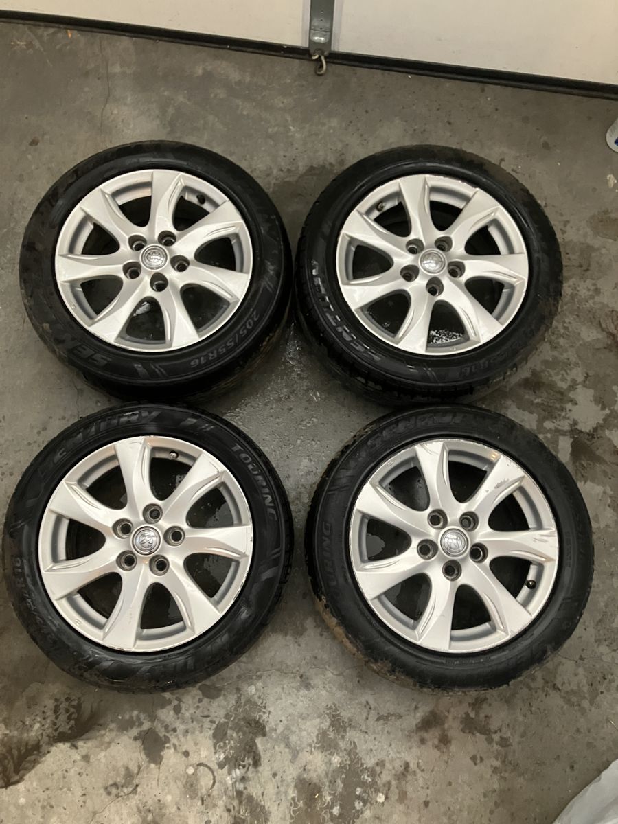 Mazda / Toyota 16" Alloy Wheel Rim 5x114.3 OEM Used - Curb Rash - Set of 4.