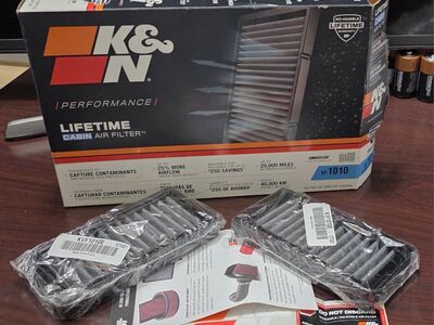 K&N LIFETIME Cabin Air Filter: Premium, Washable,