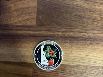 Delaware State Symbols 1 oz Silver Round (Colorized)