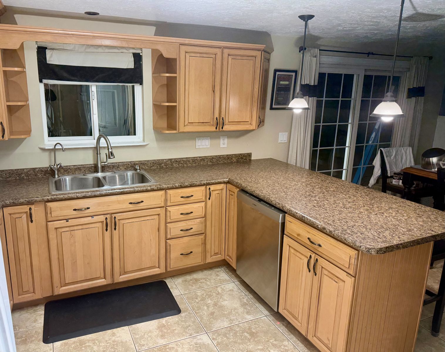 Kitchen Cabinets, Countertop, & Sink