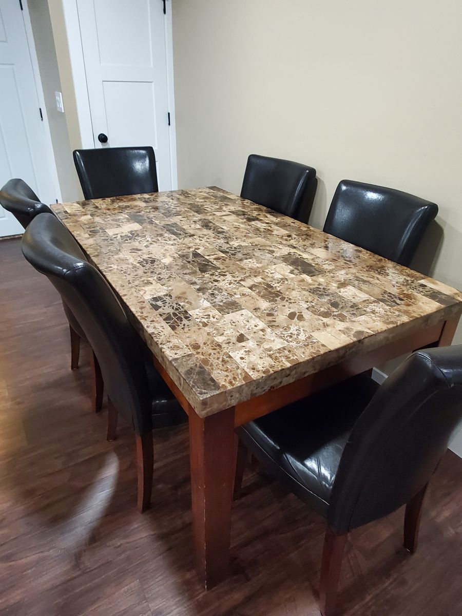 Solid 2" Granite Dinner Table