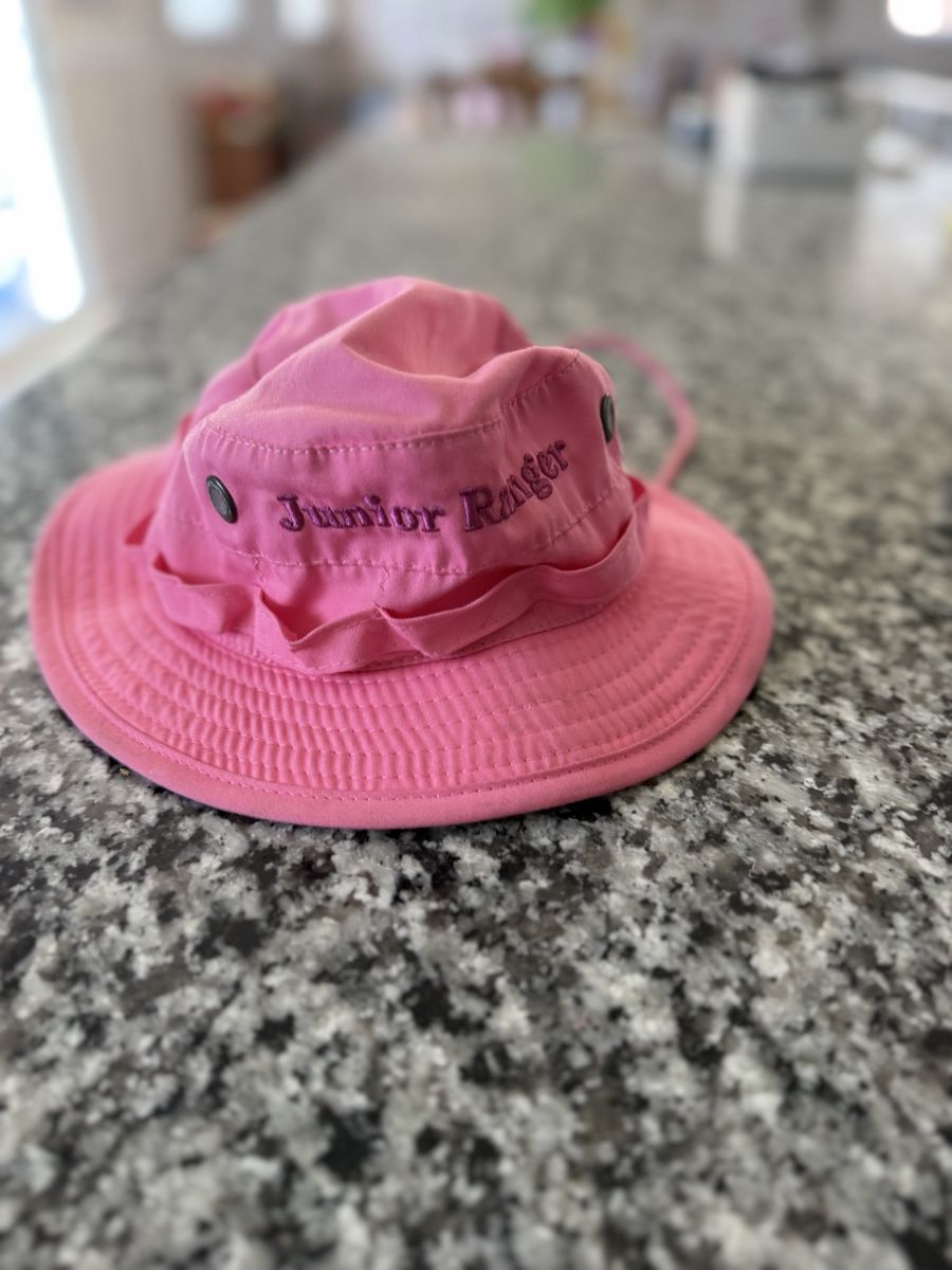 Pink "Junior Ranger" Sun Hat with Adjustable Chin Strap, Kids' Size