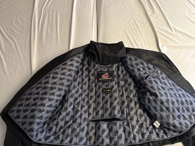 Hein Gericke Speedware Black Leather Motorcycle Jacket with Quilted Liner