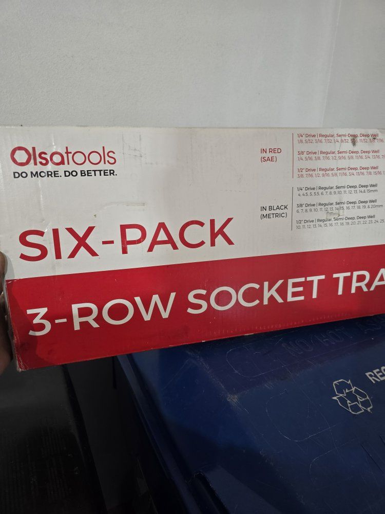 Socket Tray Holder 6 pack 3 row