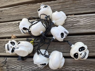 Halloween Skull String Lights - Spooky Decorative Illumination