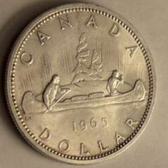 1965 80% Silver Canadian Dollar