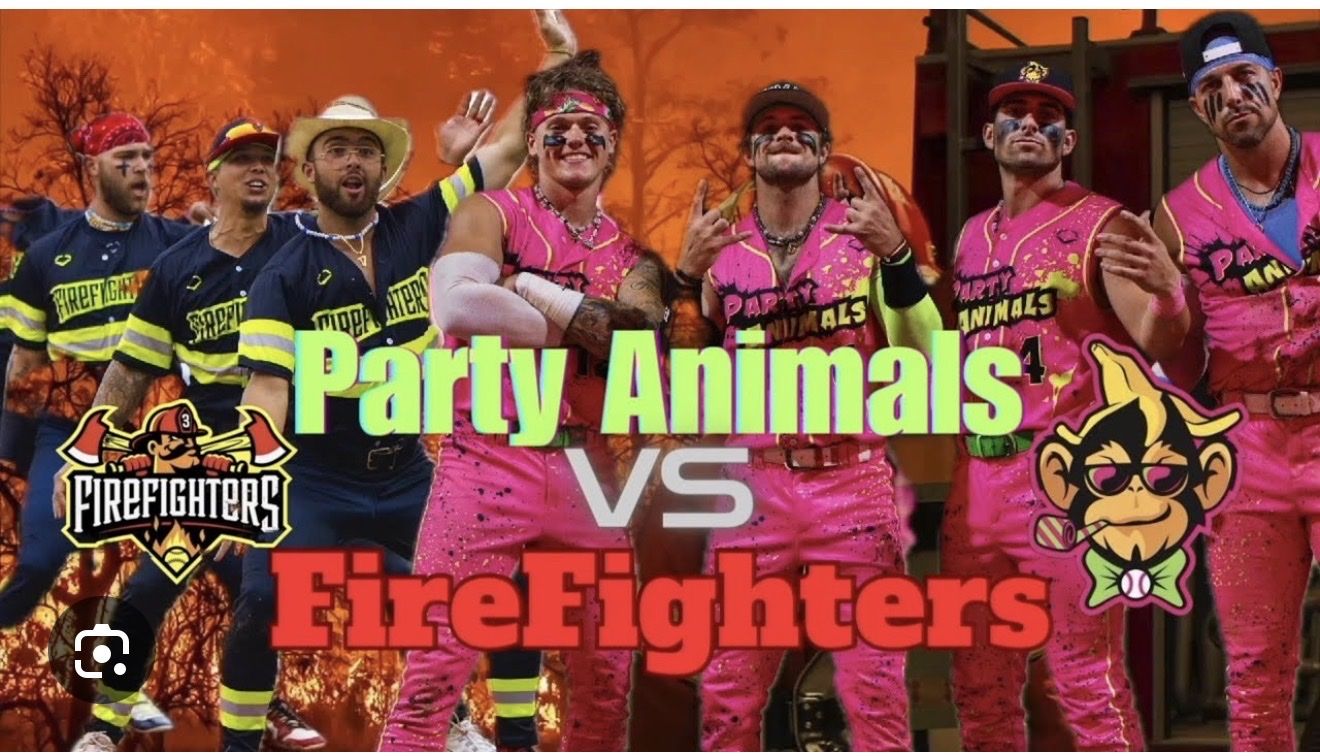 Banana Ball - Party Animals vs Firefighters 8/15. 2 Tickets 