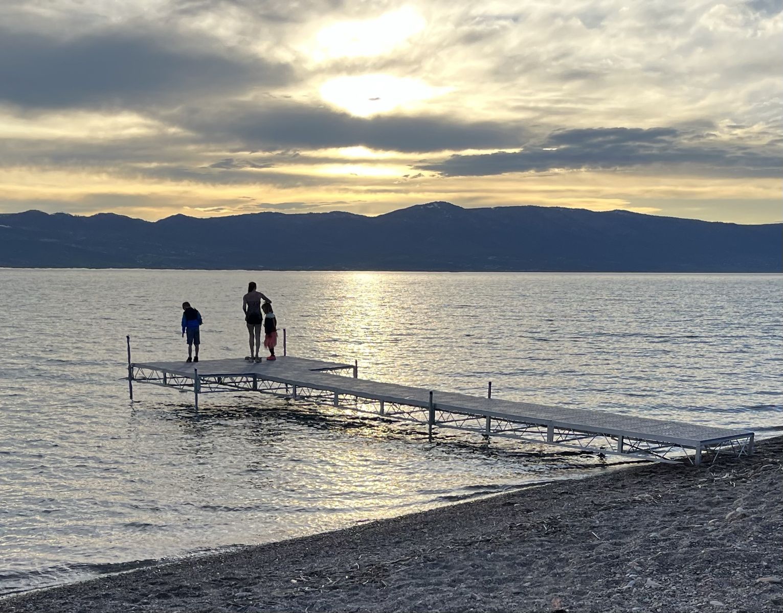 Roll-in aluminum dock, 48 feet long, T-shaped (Laketown, UT)