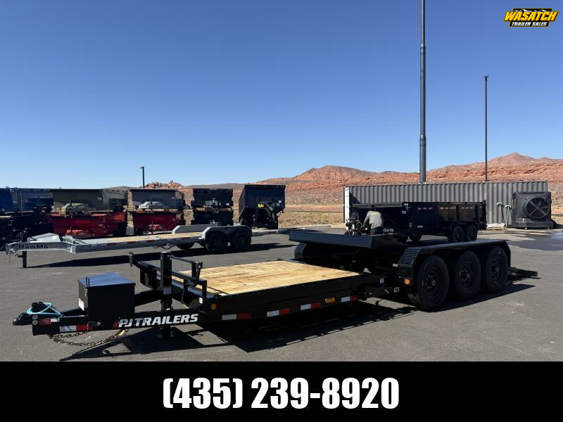 PJ Trailers 7X24 21K T6 6" CHANNEL TILT Equipment Trailer
