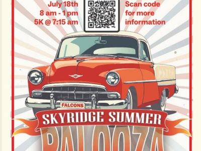 Skyridge Summer Palooza - Car Show, 5K, Live Music & More! July 18th, Lehi, UT
