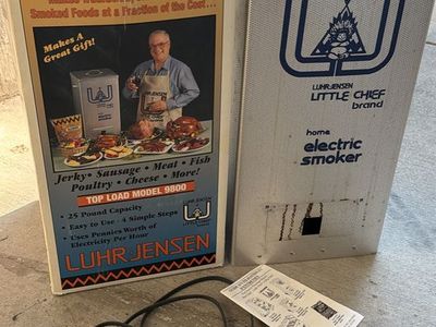 Lihr Jensen Little Chief Electric Smokehouse Smoker Top Load Model 9800 with 25lb Capacity