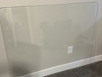 Tempered Glass Office Chair Mat Large