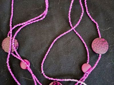 Purple Beaded Statement Necklace