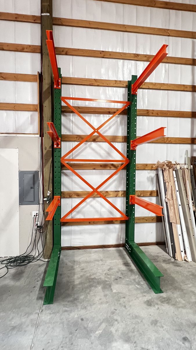 Industrial Cantilever Rack For Lumber & Pipe